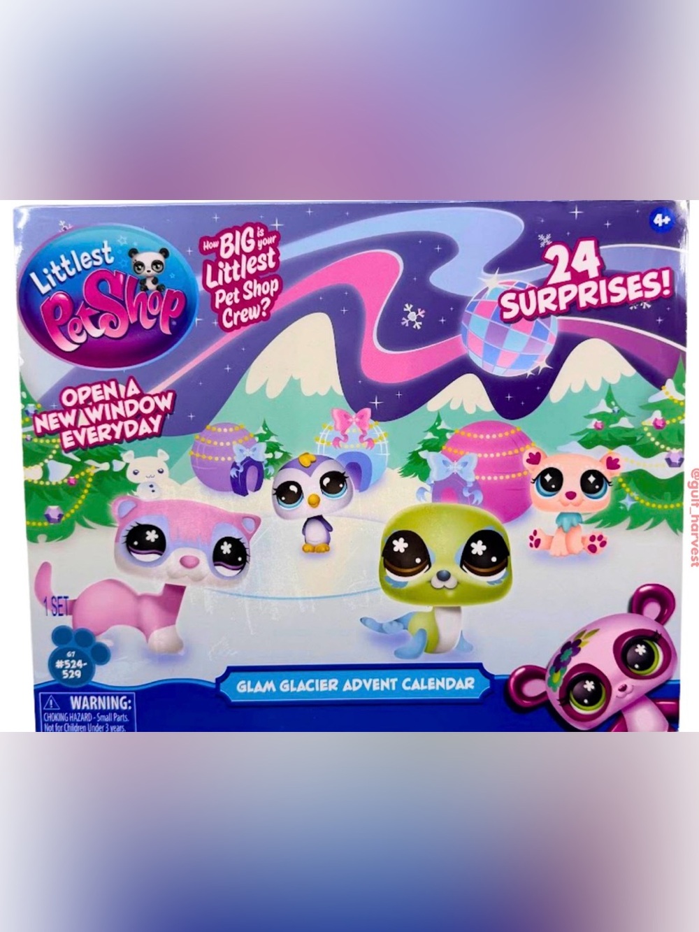 Littlest Pet Shop Glam Glacier Holiday Advent Calendar Collectible Toy Set - NEW